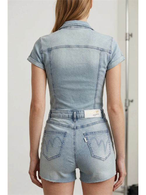 Tuta Denim Shorts Slim Fit  Manica Corta - Vita Definita - Stile Casual Estivo Met Met | M12 T21L939V.UNICA